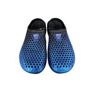 Mens Sport Mesh Slip-On Clogs Size 41 Blue & Black